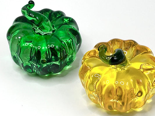 Autumn Radiance: Glass Pumpkin Ornamen