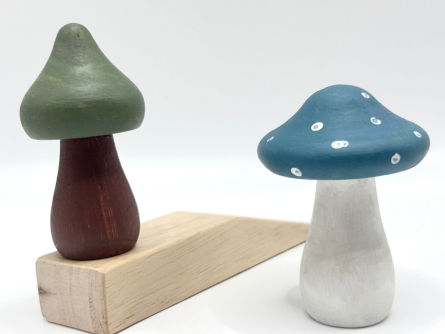 Enchanting Whimsy: Doorstop with Creative Woodcarve Mushroom Ornament