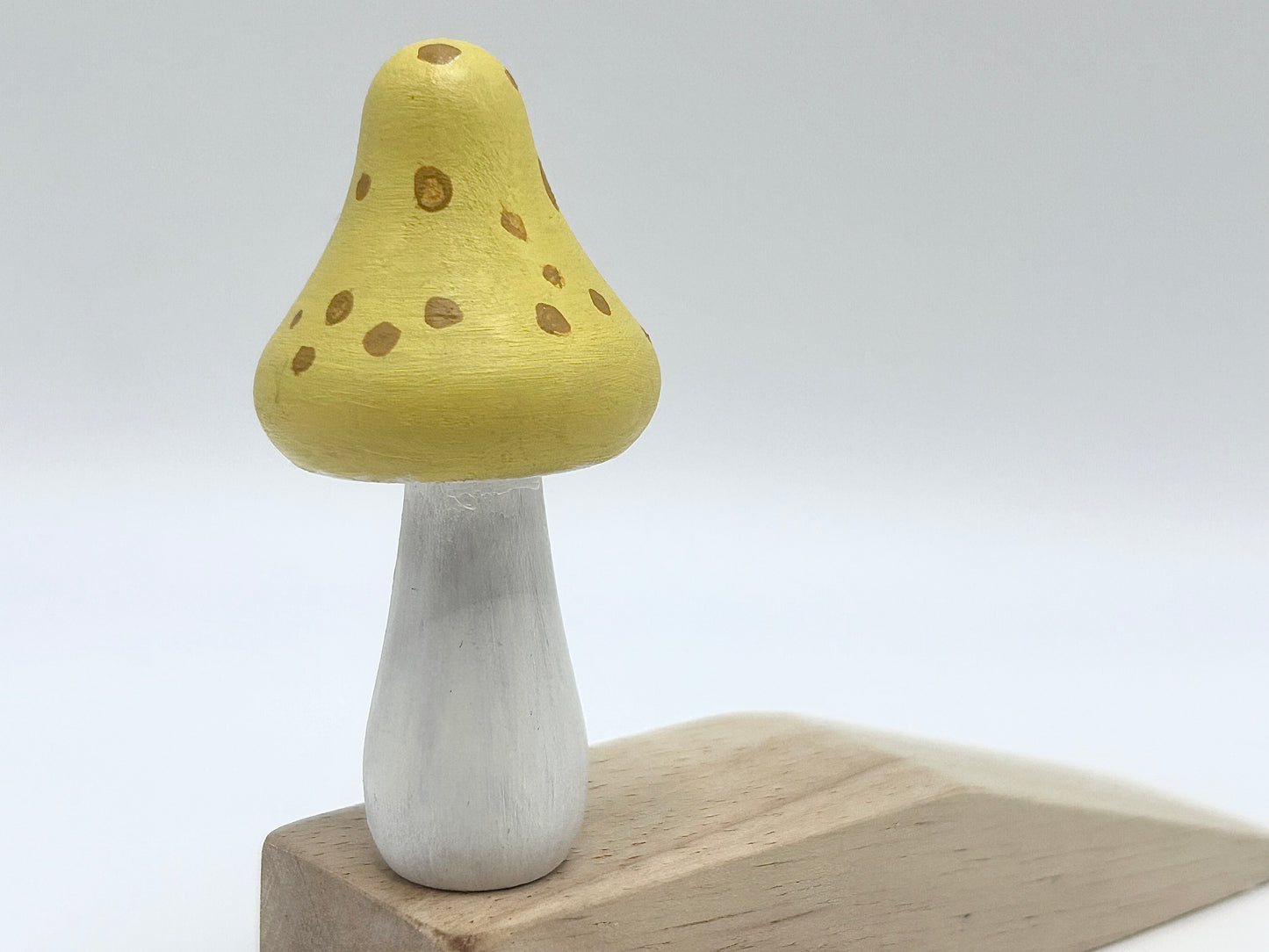 Enchanted Grove: Doorstop with Woodcarve Mushroom Ornament